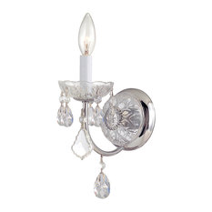 Crystorama Imperial 1 Light Clear Crystal Chrome Sconce