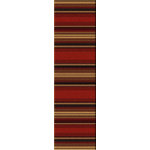 American Dakota - Santa Fe Stripe Rug, Red, 2'x8', Runner - True to its name our rug captures the spirit and colors found in the Southwest.  Rich reds and golden chestnut colors will give your room some authentic charm.  Made in America!