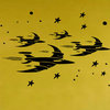 Kids Room Spaceships and Stars Wall Decal
