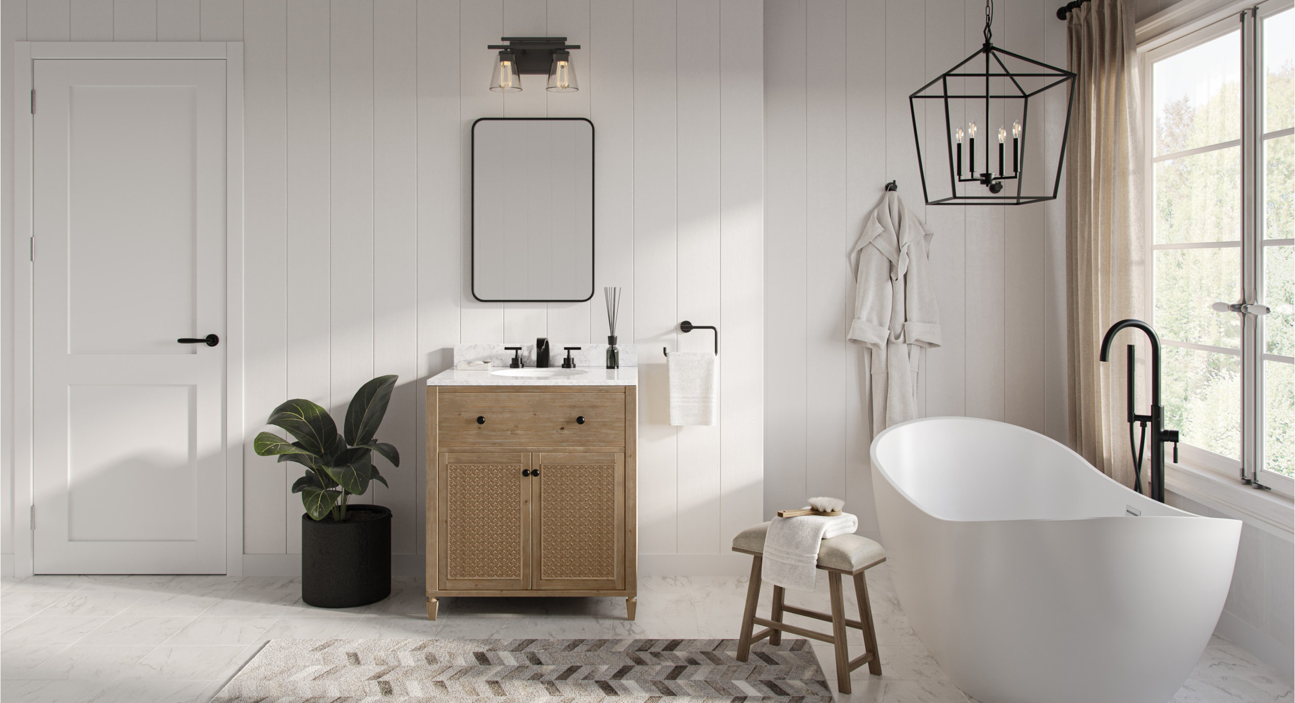 Annie Bathroom Vanity, Weathered Fir, 30", Single Sink, Freestanding