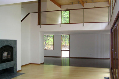 Inspiration for a contemporary family room remodel in Boston