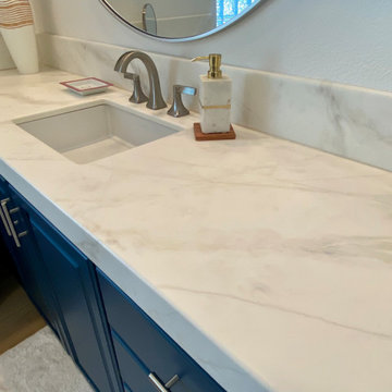 Calacatta Gold Marble Epoxy Counters | Master Bath Retreat