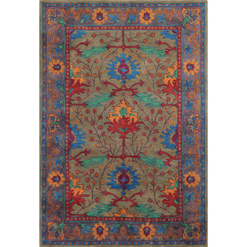 Bashian Somers Taupe Area Rug, 3.9'x5.9'