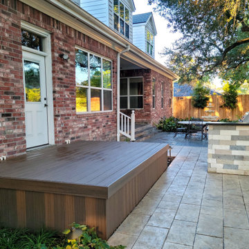 A New Orleans Inspired Landscape and Fountain- Tanglewood, Houston, TX
