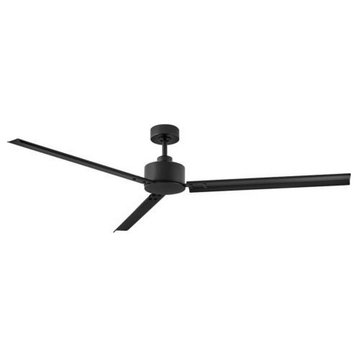 Industrial Design 3-Blade Ceiling Fan Sleek Composite Blades 72 inches W x