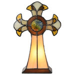 Dale Tiffany - Dale Tiffany STA16122 Cross, 1 Light Accent Lamp - Our Tiffany Cross Accent Lamp is a divine additionCross 1 Light Accent Swirled Amber Hand R *UL Approved: YES Energy Star Qualified: n/a ADA Certified: n/a  *Number of Lights: 1-*Wattage:7w E12 Candelabra Base bulb(s) *Bulb Included:No *Bulb Type:E12 Candelabra Base *Finish Type:Swirled Amber