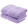 2 Piece Luxury Egyptian Cotton Washable Towel, Purple