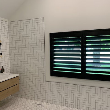 Custom Black Plantation Shutter