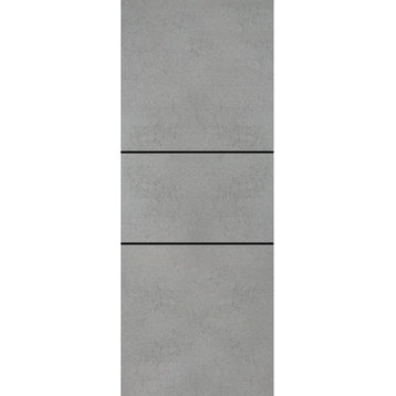 Slab Barn Door Panel 18 x 84 | Planum 0014 Concrete with  | Sturdy Finished