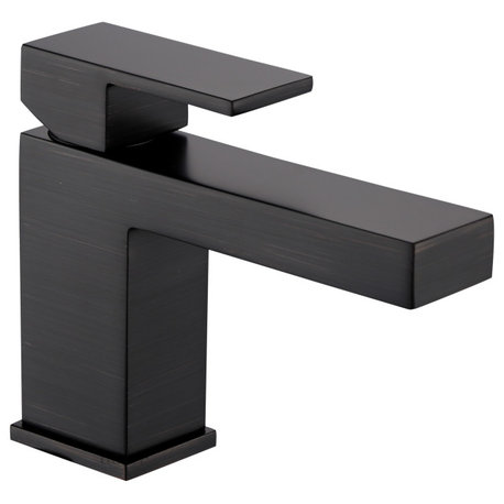 Luxier BSH05-S Single-Handle Bathroom Faucet with Drain, Oil Rubbed Bronze