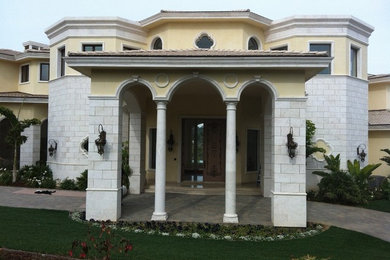 Inspiration for a mediterranean entryway remodel in San Diego