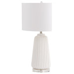 Cyan Design - Delphine 29" Table Lamp in White - This table lamp from Cyan Design is a part of the Delphine collection and comes in a white finish. Light measures 29" high. Uses one bulb up to 100 watts.  For indoor use.  This light requires 1 , 100W Watt Bulbs (Not Included) UL Certified.