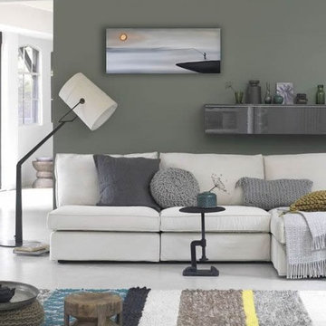 "First Cast", 12" x 30", Original Textured Painting by Katy Karnes
