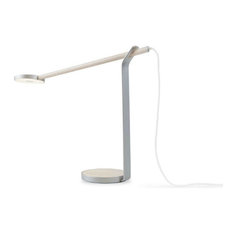 Gravy LED Desk Lamp, Maple Silver White Cord