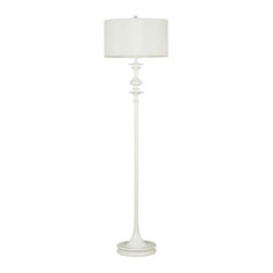 Claiborne 60 in. White Gloss Floor Lamp - Floor Lamps