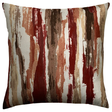 The Pillow Collection Red Rajani Abstract Throw Pillow, 20"