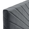 Modway Alyson Angular Velvet King/California King Headboard in Charcoal