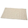 Bath Rug Cotton and Microfiber Hand Loom, 50"x30", Ivory, GSF 200, Bubbles