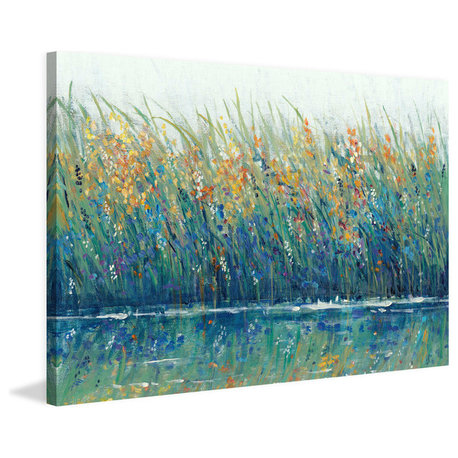 "Wildflower Reflection II" Painting Print on Wrapped Canvas, 60"x40"