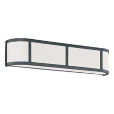 Odeon 3 Light - Wall Sconce With Satin White Glass, Aged Bronze, Incandescent