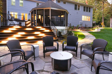 Inspiration for a modern patio remodel in Raleigh