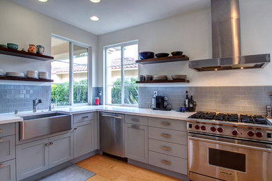 Example of a trendy kitchen design in San Diego