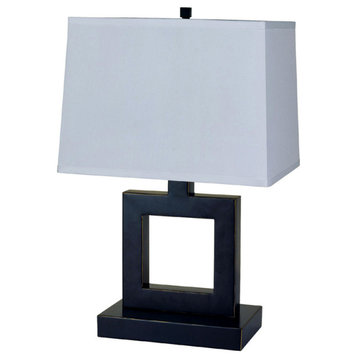 22" Square Table Lamp - Dark Bronze