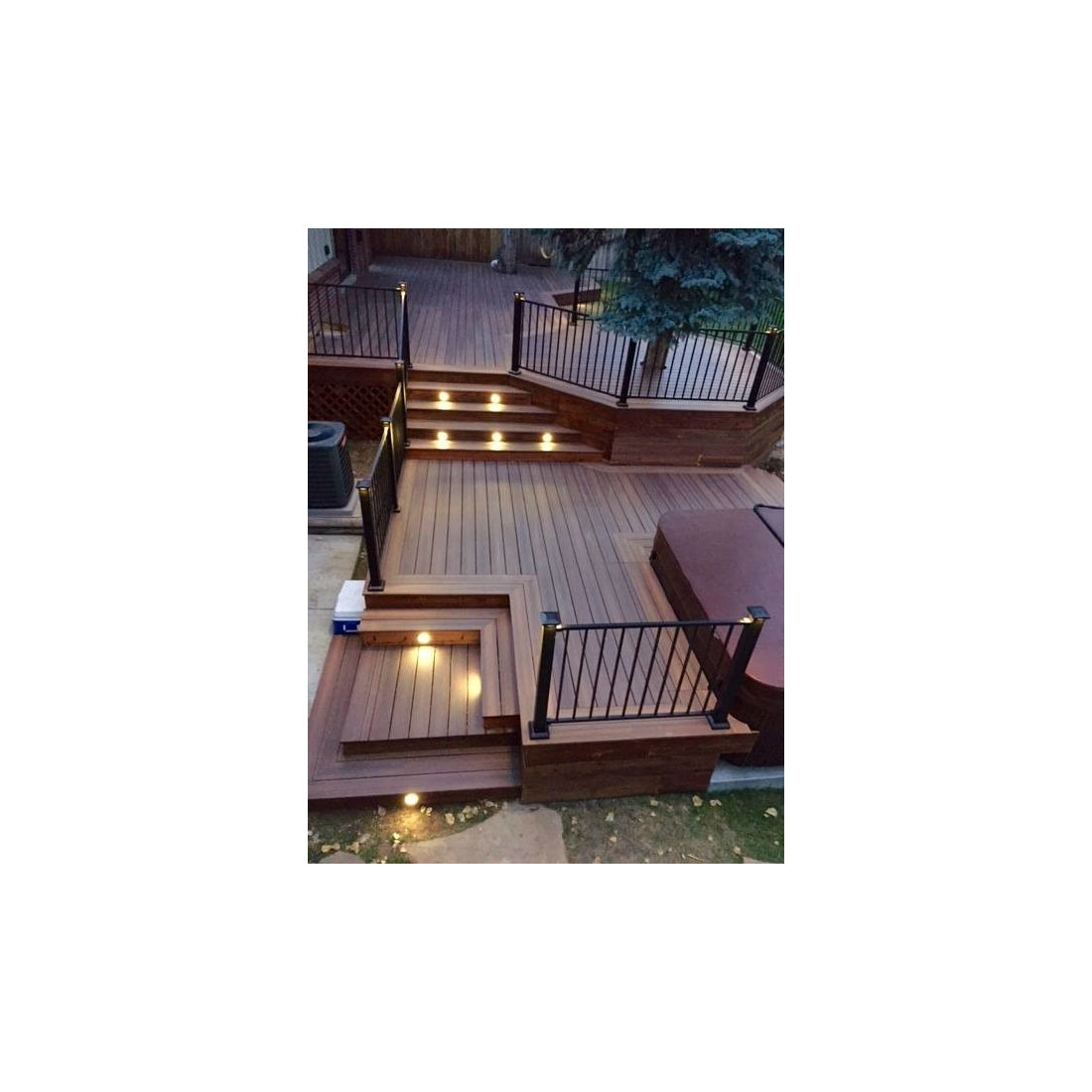 Custom Deck with Fortress & High Point Deck Lighting