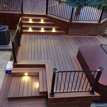 Custom Deck with Fortress & High Point Deck Lighting