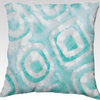 Aqua Circles Artist Designed Abstract Pillow Cover by Kathleen Mooney