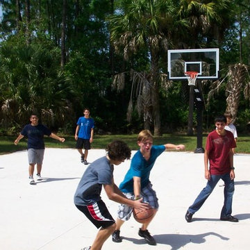Richard J's Pro Dunk Diamond Basketball System on a 50x40 in Palm Coast, FL