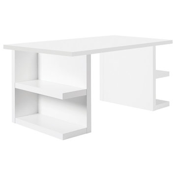 Multi 71" Table Top With Storage Legs, Pure White