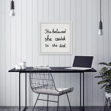 "She Believed She Could" Framed Painting Print