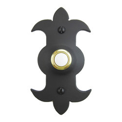 Bushere & Son Iron Studio Inc. - Classic Fleur De Lis Iron Doorbell Cover SD2 - Doorbells And Chimes