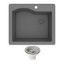 Grey Sink with Matching Strainer