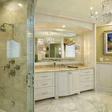 Custom Shower with Body Sprayers and Full-Height Glass Door