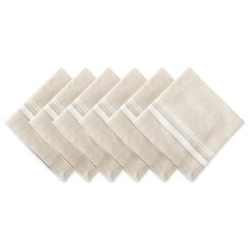 DII White French Stripe Napkin, Set of 6