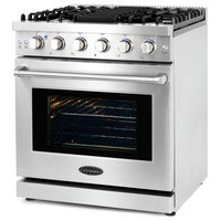 2-Piece Kitchen, 30" Gas Range and 30" Wall Mount Range Hood