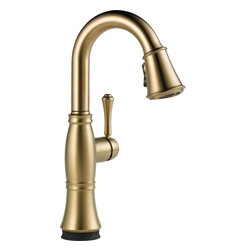 Delta Cassidy Single Handle Pull-Down Bar/Prep Faucet with Touch2O&reg; Technology - Bar Faucets