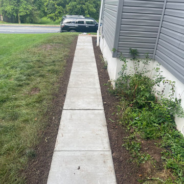 Private Property Concrete Walkway Path