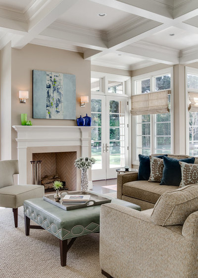 Traditional Family Room by KL Interiors