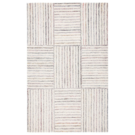 Safavieh Metro Collection MET858 Rug, Red/Ivory, 4'x6'