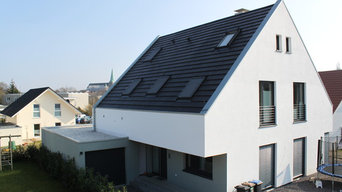 Steildach - Stehfalzgaube- innenliegende Dachrinne