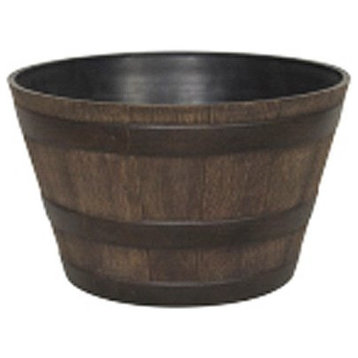 Southern Patio HDR-005063 High Density Resin Whiskey Barrel Planter, 15.5"