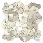 CNK Tile - Mixed Quartz Mosaic Tile - Each stone is carefully selected and hand-sorted according to color, size and shape in order to ensure the highest quality pebble tile available. The stones are attached to a sturdy mesh backing using non-toxic, environmentally safe glue. Because of the unique pattern in which our tile is created they fit together seamlessly when installed so you can't tell where one tile ends and the next begins!