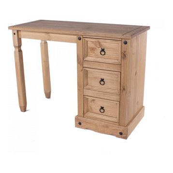 Bonsoni Colton Single Pedestal Dressing Table by Carran Furniture