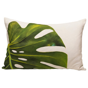 Wild Bamboo On Moss Hand Printed Pillow Asian Decorative Pillows By Sustainable Threads