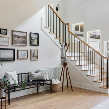 Raleigh NC Kitchen & First-Floor Remodel — Natural Wood Kitchen with Open Living