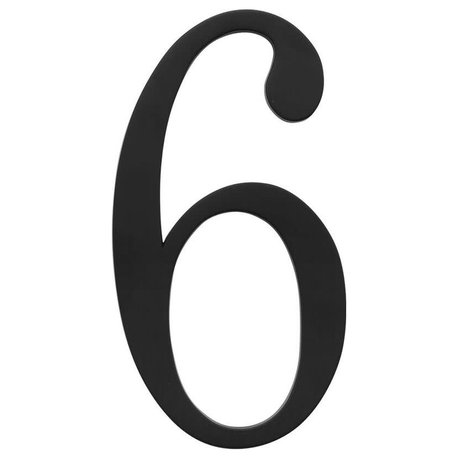 Atlas Homewares TRN6 Traditionalist Address Number 6 - Matte Black