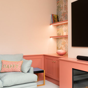 Playful Tones & Balance Lay-On Shaker Media Wall & Living Room Wall Panelling